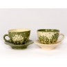 "Yin and Yang" series - handmade with certificate - colour - green and white - "Dill"