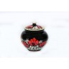 Sugar bowl - poppies on black background - black series