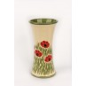 Vase - poppies on a white background