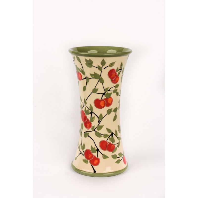 Vase - apples on a white background