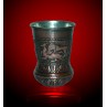 Embossed copper wine cup with Thracian hunting motifs