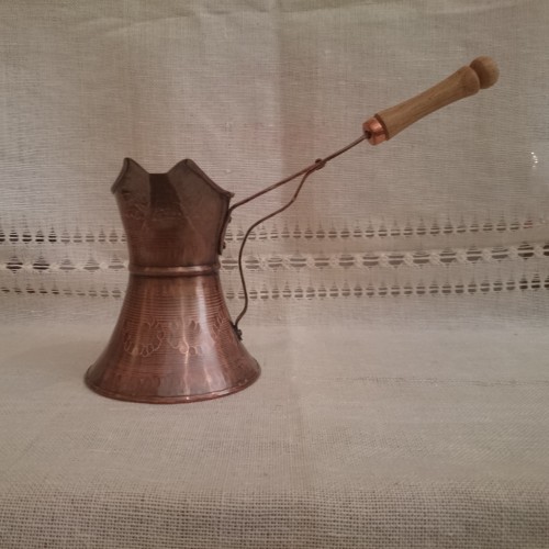 Hand-wrought copper jezve for 2 coffees - on request