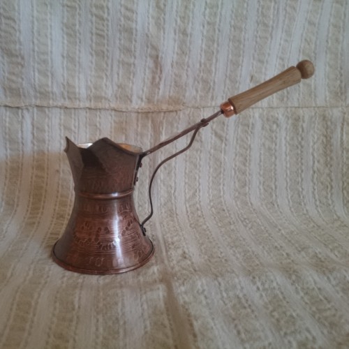 Hand-wrought copper jezve for 4 coffees - on request