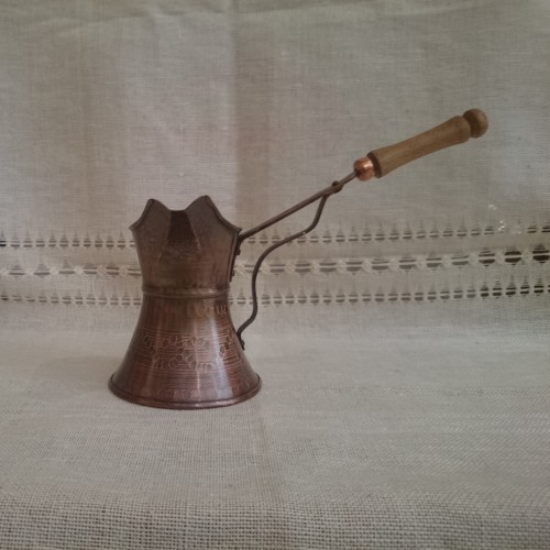 Hand-wrought copper jezve for 6 coffees - on request