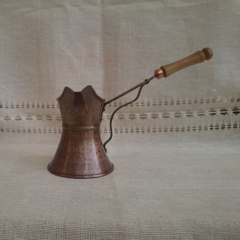 Hand-wrought copper jezve for 6 coffees